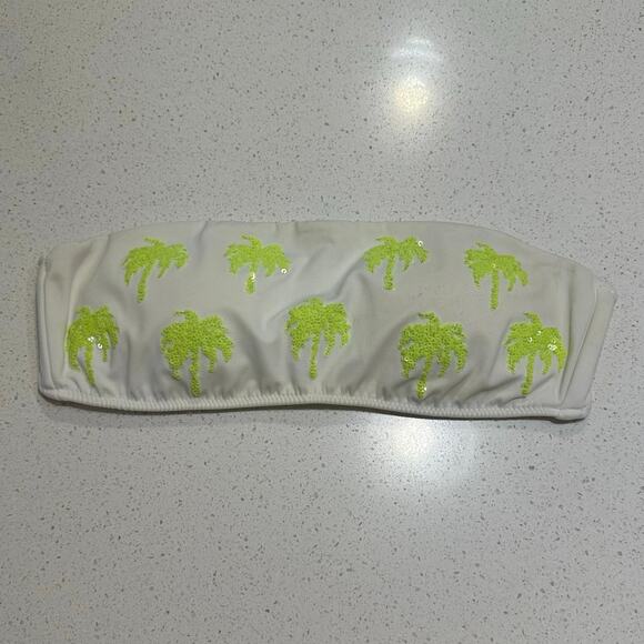 Victoria’s Secret Sequin Palm Tree Bandeau Bikini Top - Picture 3 of 11